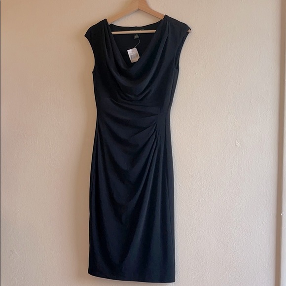 Ralph Lauren Dresses & Skirts - Black Sheath Cowl Neck Dress Little Black Dress